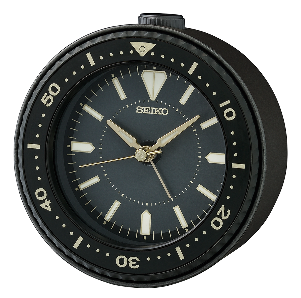 Mai Seiko Classic Alarm Clock with Black Watch Face