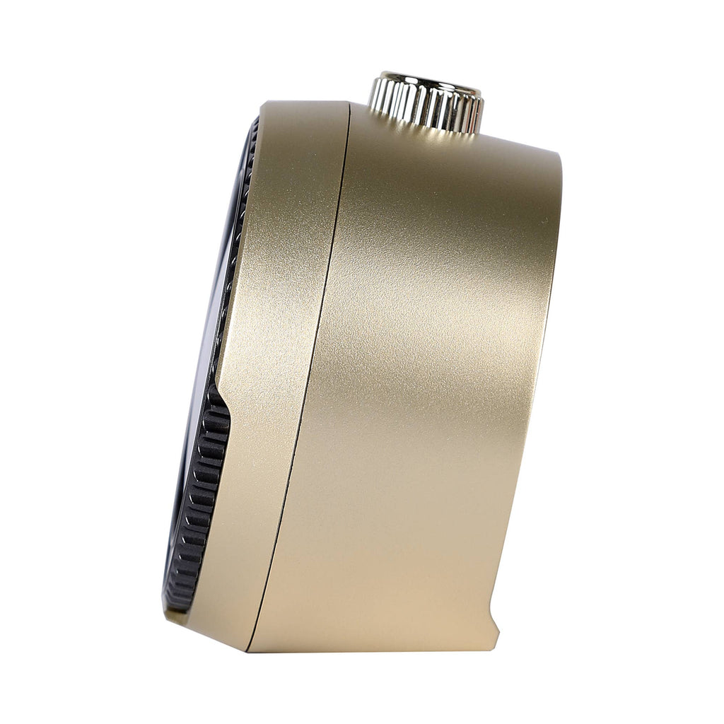 Mai Modern Alarm Clock, Rotating Bezel, GOLD/ BLUE FACE