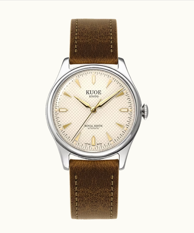 Kuoe ROYAL SMITH 90-006 Silver Case Ivory Dial