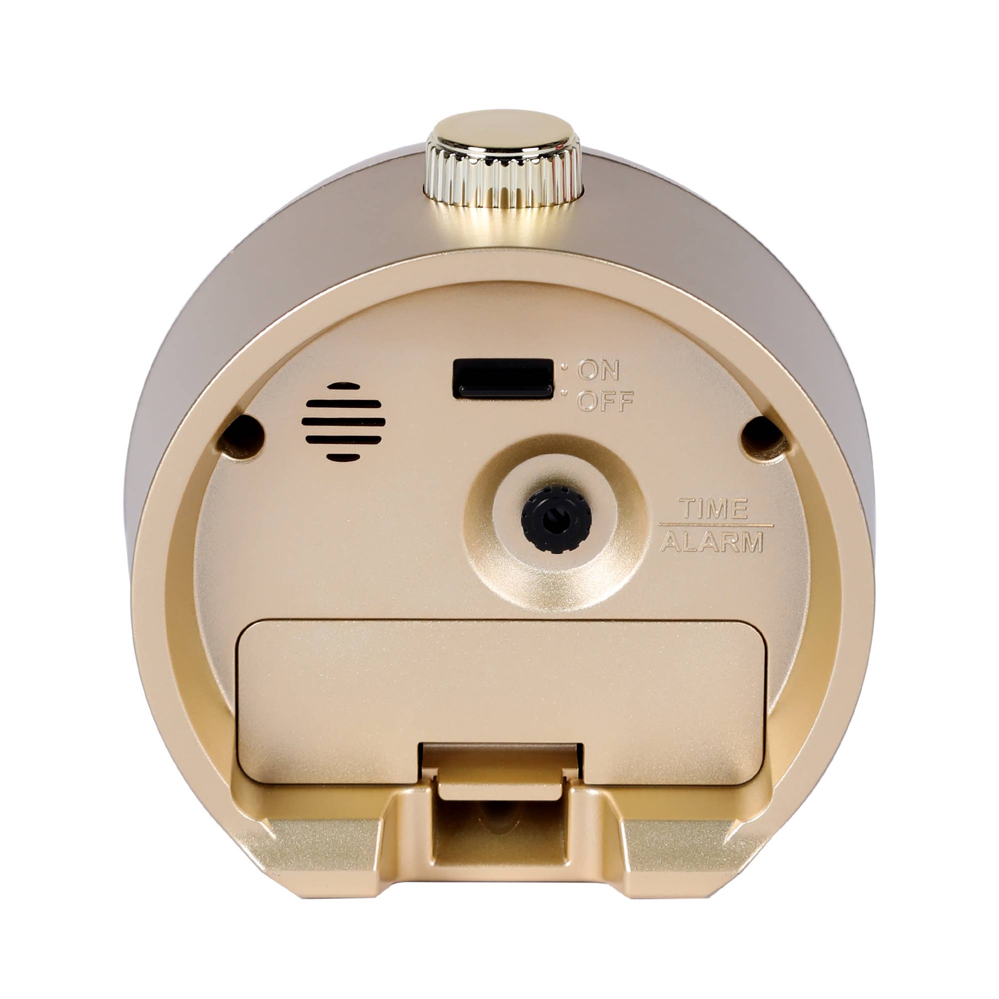 Mai Modern Alarm Clock, Rotating Bezel, GOLD/ BLUE FACE