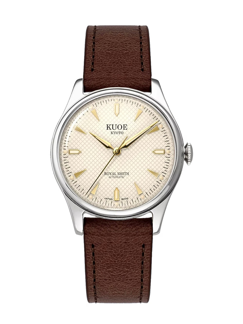 Kuoe ROYAL SMITH 90-006 Silver Case Ivory Dial