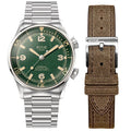 Kuoe SOMBRERO 90-011, Green Linen Textured Dial, 20 BAR Water Resistant