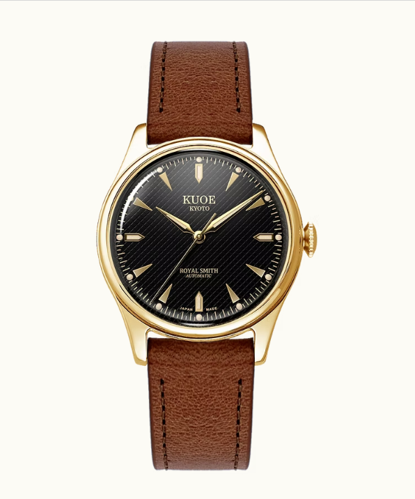 Kuoe ROYAL SMITH 90-006 Gold Case Black Dial