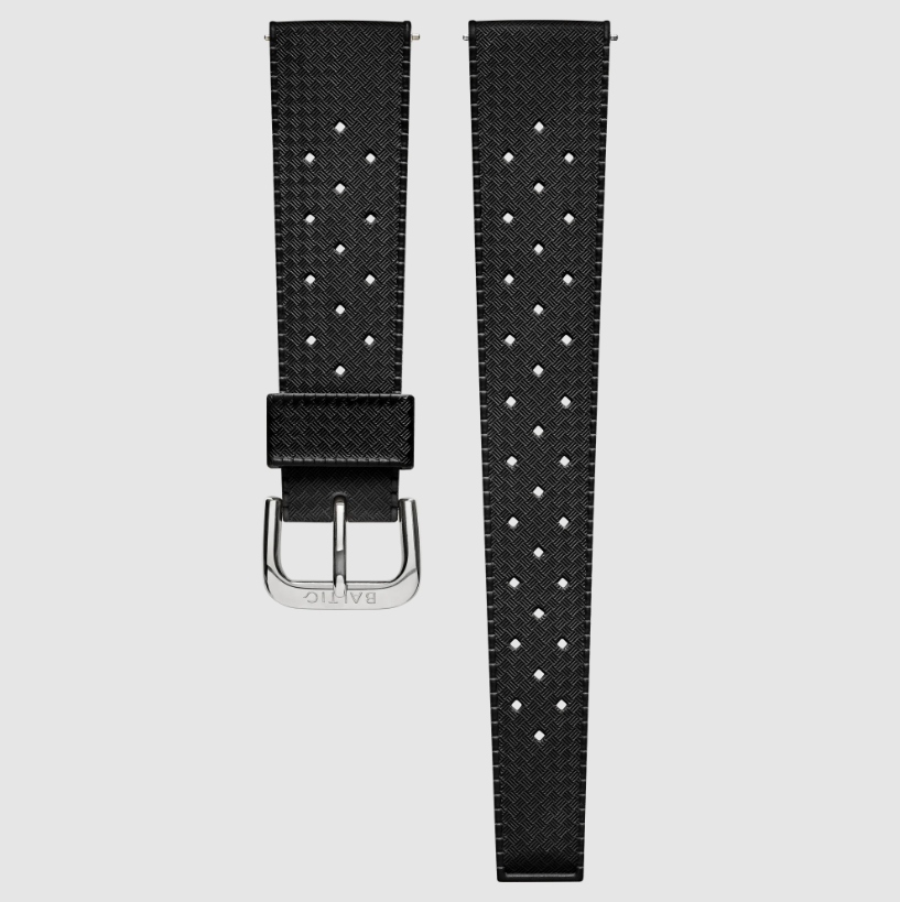 Baltic Rubber Sport Straps - Stainless Steel / Medium