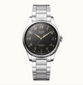 Kuoe ROYAL SMITH 90-006 Breguet Numerals Silver Case Black Dial