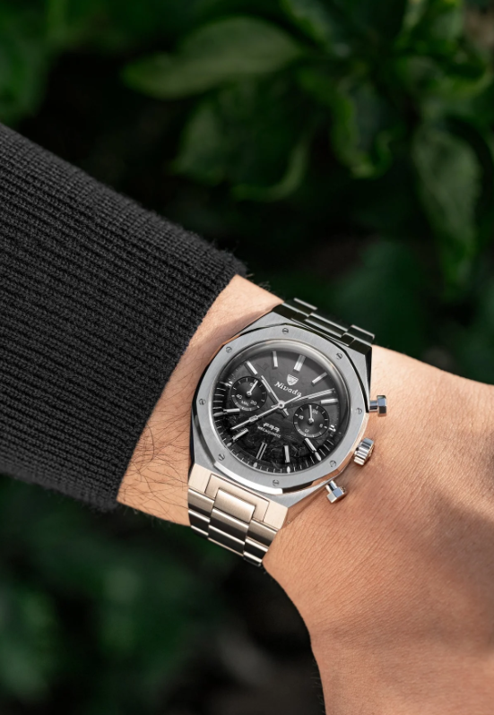 Nivada Grenchen F77 SST CHRONO MECAQUARTZ CARBON MK2 - 38MM